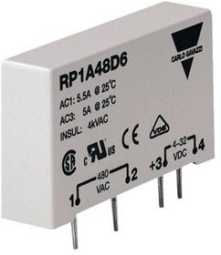 RP1A48D6, Solid State Relay, RP1A, 1NO, 5.5A, 530V, Radial Leads