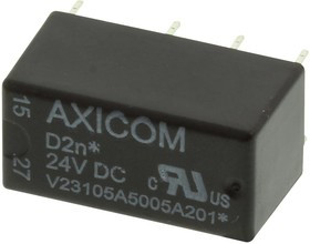 V23105A5005A201, Реле 2 переключ. 24VDC, 3A/250VAC DPDT