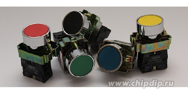 Кнопка управления NP8-11BN/3 без подсветки зел. 1НО+1НЗ IP65 (R) CHINT 667113