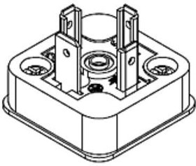 1210130199, Circular DIN Connectors mPm DIN Base Form A B28 Base 2Pole GND