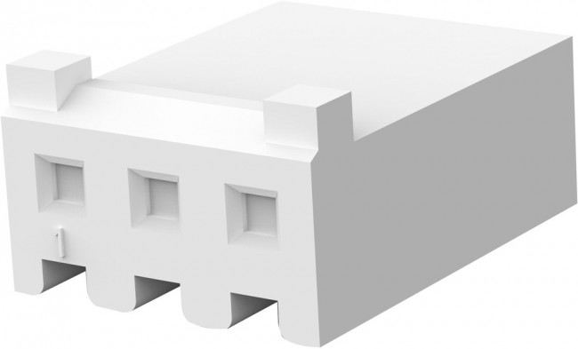 647402-3, Conn Housing RCP 3 POS 3.96mm Crimp ST Cable Mount White Package
