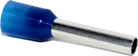 Наконечник штыревой втулочный изолированный KTE 2.5-12 2,5мм2/L=12мм/Синий (упак=500шт.)
