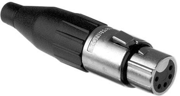 AC5FJ, Вилка, XLR, "мама", PIN: 5, прямой, на провод, пайка, луженые, 133В AC5FJ, Вилка, XLR, "мама", PIN: 5, прямой, на провод, пайка, луженые, 133В