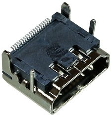 HDMI 19F, розетка на плату SMT