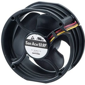 9RF0924P1H001, DC Fans DC Axial Fan, Reversible Flow, 92x38mm Round, 24VDC, Tach/PWM