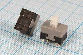 Переключатель кнопочный, 8.5x 8.5x14, 30В, 0.05А, OFF-ON, контакты 12P, PS42E11