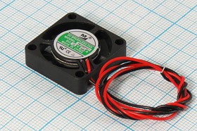 Вентилятор 25x25x 7, напряжение 12В, ток 0,05А, выводы 2L, подшипник качения, YM1202PVC1