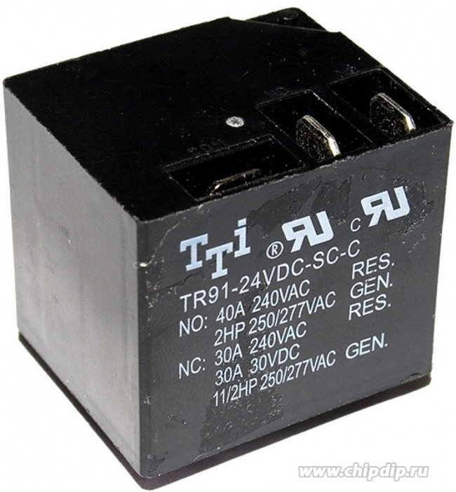 TR91-24VDC-SC-C-R, реле 24VDC/40A 240VAC
