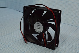 Вентилятор 92x92x25, напряжение 12В, ток 0,28А, выводы 2L, подшипник качения, FBDCF-9225D12HB