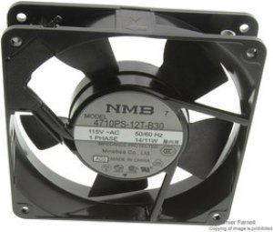 4710PS-12T-B30-A00, AC Axial Fan, серия 4710PS, 115V, Square, 119 мм, 25 мм, Качения, 70.6 фут³/мин