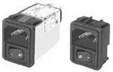 1CFE1, AC Power Entry Modules 1A IEC 1/4" FASTON FLANGE MOUNT