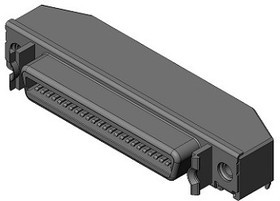 DF02R050NA3, DF02 50 Way Right Angle Through Hole D-sub Connector Socket, 1.27mm Pitch