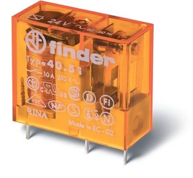 Реле электромагнитное SPDT U обмотки 230В AC 10А FINDER 405182300000