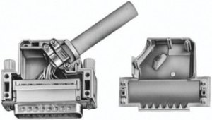 6-1393738-0, AMPLIMITE Series Polymer Angled D Sub Backshell, 15 Way