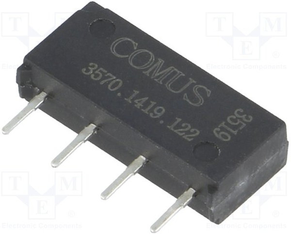 3570.1419.122, Реле: герконовое, SPST-NO, Uобмотки: 12ВDC, 500мА, макс.200ВDС 3570.1419.122, Реле: герконовое, SPST-NO, Uобмотки: 12ВDC, 500мА, макс.200ВDС