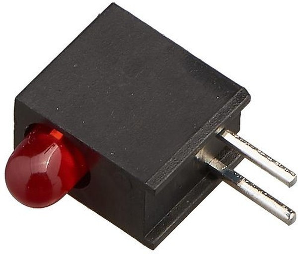 L-934EW/1ID, Светодиод 3мм с держателем/красный/ 625нм/8-25мкд/60°