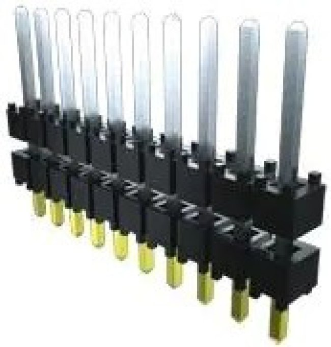 DW-10-07-G-S-220, Board to Board & Mezzanine Connectors Flexible Board Stacking Header with Fixed Tail Length, 0.100" Pitch DW-10-07-G-S-220, Board to Board & Mezzanine Connectors Flexible Board Stacking Header with Fixed Tail Length, 0.100" Pitch