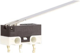 ZX10C20J01, Микропереключатель, Medical, Субминиатюрный, Прямой Рычаг, SPDT, Контакт PC, 200 мА, 60 В