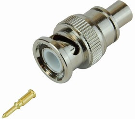 RW1-065B, Разъем РЧ / Коаксиальный, BNC Коаксиальный, Прямой Штекер, Обжимной