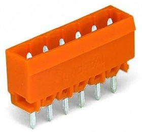 231-332/001-000, 2-контакт. вилка, шаг 5,08 мм, на печ. плату, оранжевая
