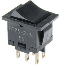 ПТ73-2-3, переключатель клавишный(корп. черный/клавиша черн.) (22-23г.)