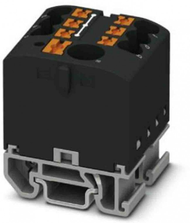 3274180, DIN Rail Terminal Blocks PTFIX6/6X2,5NS15ABK 2.5mm2 w/6mm2 feedin