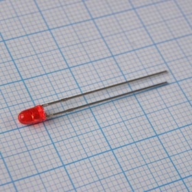 L-7104IT, Светодиод 3мм/красный/625нм/ 18-60мкд/прозрачный красный/34°