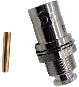 MC002131, Разъем РЧ / Коаксиальный, BNC Коаксиальный, Прямое Гнездо с Гайкой, Обжимной, 50 Ом, Бронза