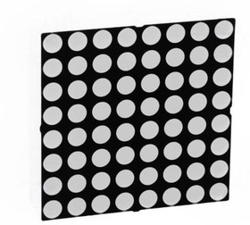 LMD15088AUE-101B-02, Дисплей: LED, матрица, 8x8, красный, 15мкд, катод, 37,9x37,9мм