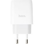 Блок питания (сетевой адаптер) HOCO C73A с 2 USB портами белый