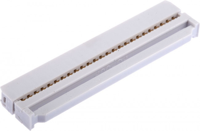 50-Way IDC Connector Socket for Cable Mount, 2-Row