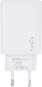Блок питания (сетевой адаптер) VIXION H11c 1xUSB Quick Charger 3.0 с кабелем Type-C 1м (белый)