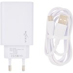 Блок питания (сетевой адаптер) VIXION H11c 1xUSB Quick Charger 3.0 с кабелем Type-C 1м (белый)