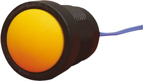 49-59115, 49-59 Series Push Button Switch, Momentary, Panel Mount, 16mm Cutout, SPST, Clear LED, 250V ac, IP67