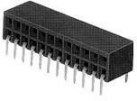 216604-5, Conn Socket Strip RCP 10 POS 2.54mm Solder RA Thru-Hole Box