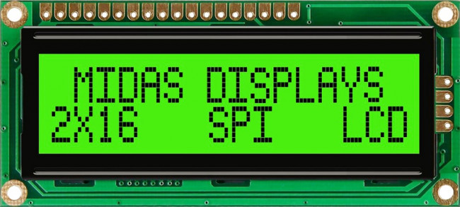 MD21605G6W1-FPTLRGBS, Буквенно-цифровой ЖКД, 16 x 2, Черный на RGB, 5В, SPI, Английский, Японский, Полупрозрачный MD21605G6W1-FPTLRGBS, Буквенно-цифровой ЖКД, 16 x 2, Черный на RGB, 5В, SPI, Английский, Японский, Полупрозрачный