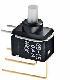 GB15AV, Pushbutton Switches SPDT ON-(ON) VERTICAL PC .4VA