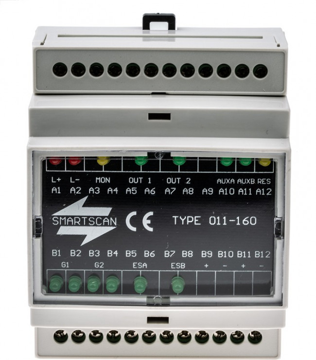 011-160, Dual-Channel Light Beam/Curtain Safety Relay, 24V dc, 2 Safety Contacts