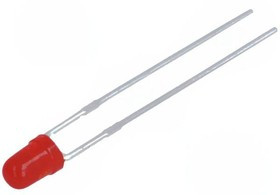 L-934LID-TNR2.54, LED; 3mm; red; 0.8?5mcd; 60°; Front: convex; 1.75?2.5V; tape