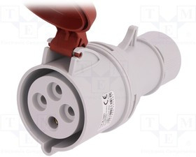 PB.1041, Разъем: питания AC, трехфазный, вилка, "мама", 32А, 400ВAC, IP44