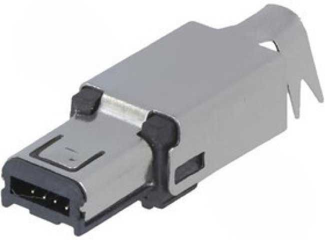 MUSB-W4P, Вилка, USB mini Hirose, пайка, PIN: 4, никелированные, 500мА, PBT