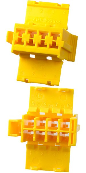 927366-1, Conn Housing RCP 8 POS Crimp ST Cable Mount Yellow Bag Automotive