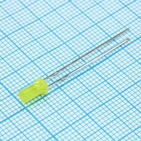 FYL-3044YD1C, 3мм Жёлтый, матовый 10mcd 100° / FYL-3044YD1C