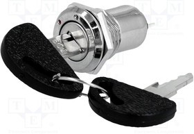 S-332, Переключатель замок для РЭА, 2, Алгоритм раб OFF-ON, Отв 16мм