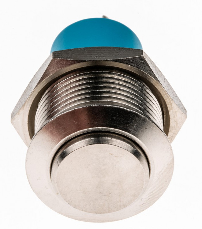 AV0611A200, Push Button Switch, Latching, Through Hole, 16.2mm Cutout, SPST, 250V ac, IP65 AV0611A200, Push Button Switch, Latching, Through Hole, 16.2mm Cutout, SPST, 250V ac, IP65