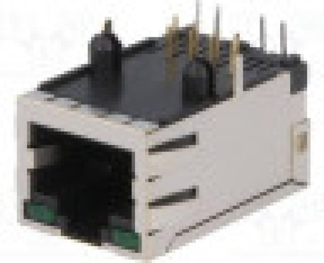 LMJ2018813130DL3T1, Гнездо, RJ45, PIN: 8, экранированный, с LED, Конф: 8p8c, THT