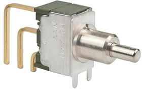 MB2411A2G40, Pushbutton Switches SPDT ON-(ON) .4VA .28 BUSHING VERT PC