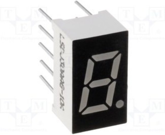 LSD030AAG-10A, Дисплей: LED, 7-сегментный, 8мм, 0,3", II.зн: 1, зеленый, 3,8мкд