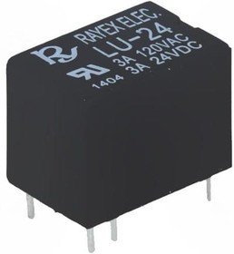 LU-24, Реле: электромагнитное, SPDT, Uобмотки: 24ВDC, 3A/120ВAC, 3A/24ВDC