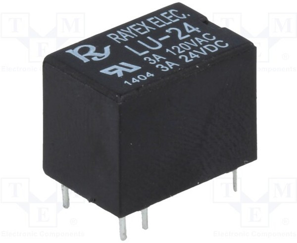 LU-24, Реле: электромагнитное, SPDT, Uобмотки: 24ВDC, 3A/120ВAC, 3A/24ВDC LU-24, Реле: электромагнитное, SPDT, Uобмотки: 24ВDC, 3A/120ВAC, 3A/24ВDC